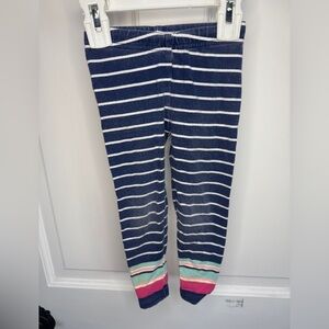 Carter’s 2T Girls Blue & White Striped Leggings Pants